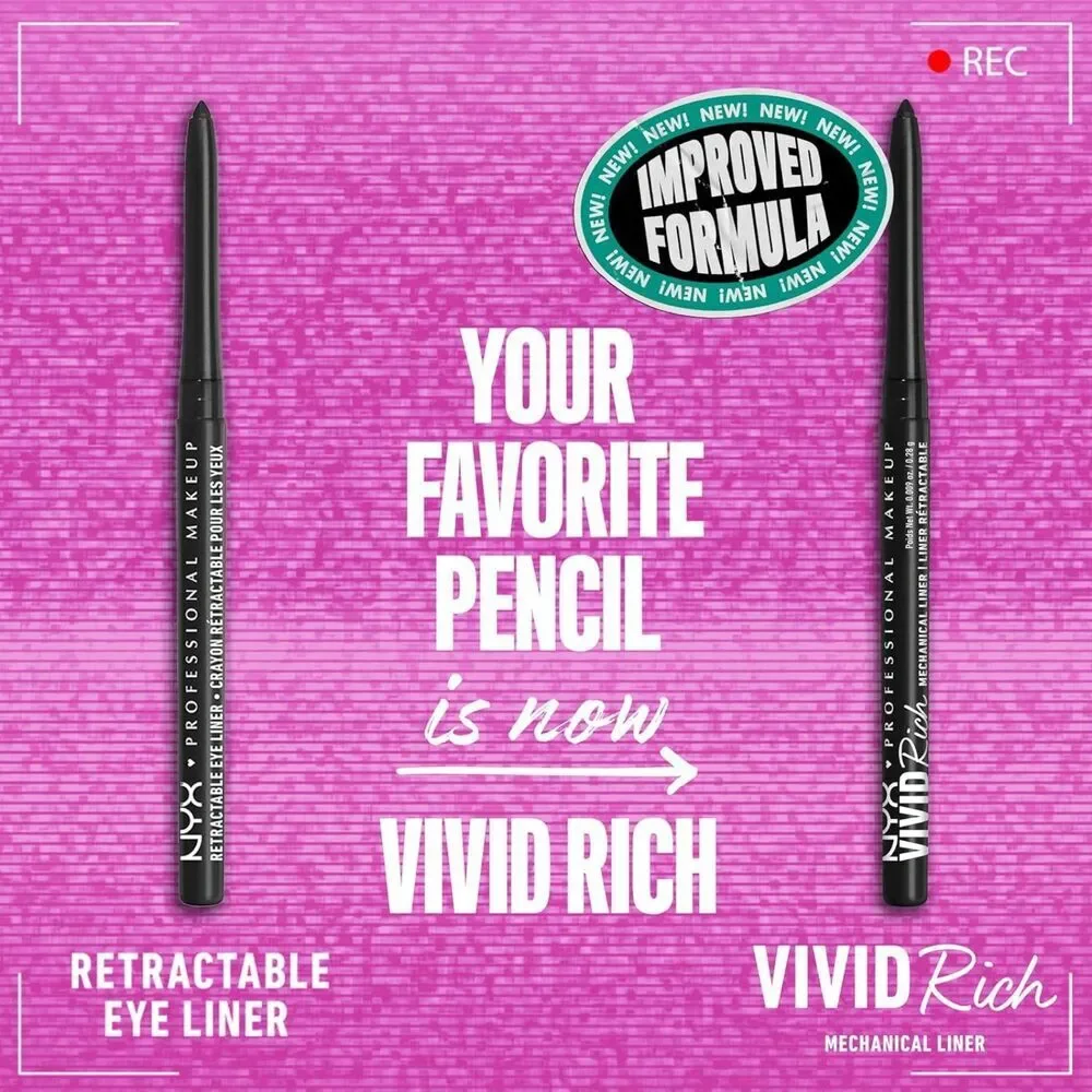 NYX Black Professional Makeup Mechanical Creamy Retractable Eyeliner